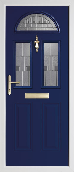 Ornate Detailing - Teak Blue Door